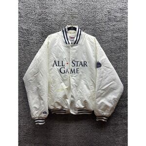Majestic New York Yankees MLB 2008 All Star Satin Jacket White Mens Size XL